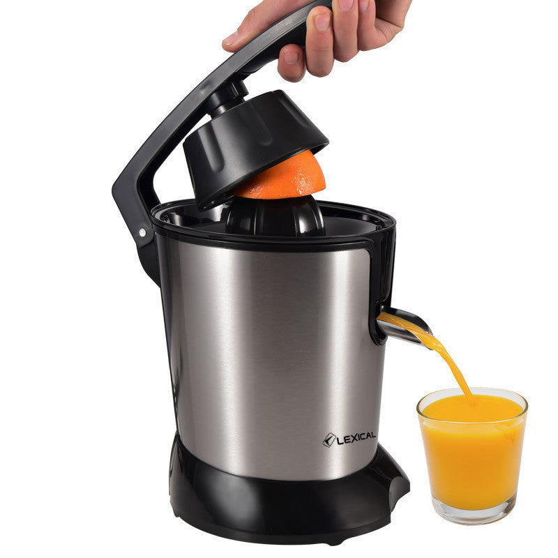 Lemon Orange Juice Separation Machine with stainless steel body and vertical screw rod.