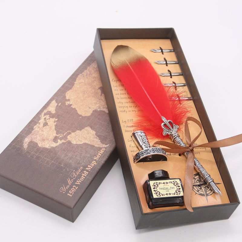 European Style Retro Fountain Pen Set Teacher'