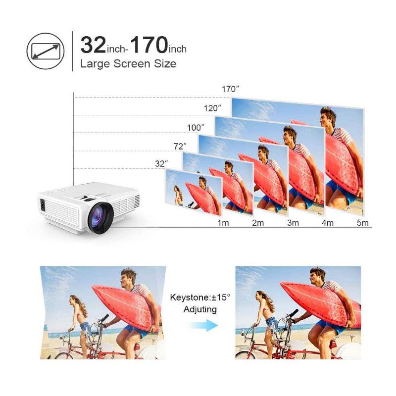 Mini Home Theater 1080p Hd Portable Projector