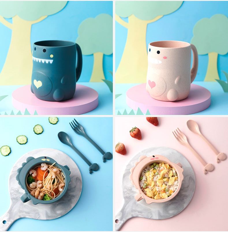 Cartoon Dinosaur Childrens Dinnerware Set
