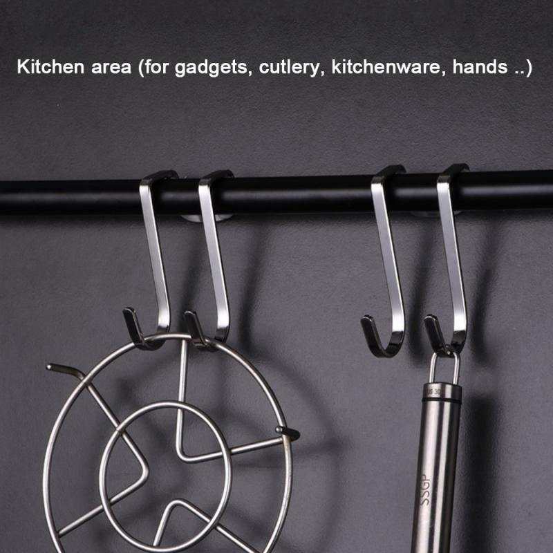 Storage-Hook Organizer-Accessories Stainless-Steel Kitchen