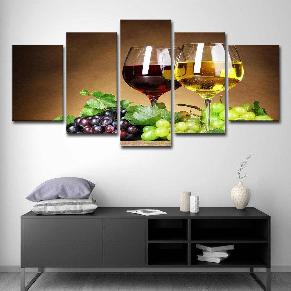Wine Paintings 5 Pieces