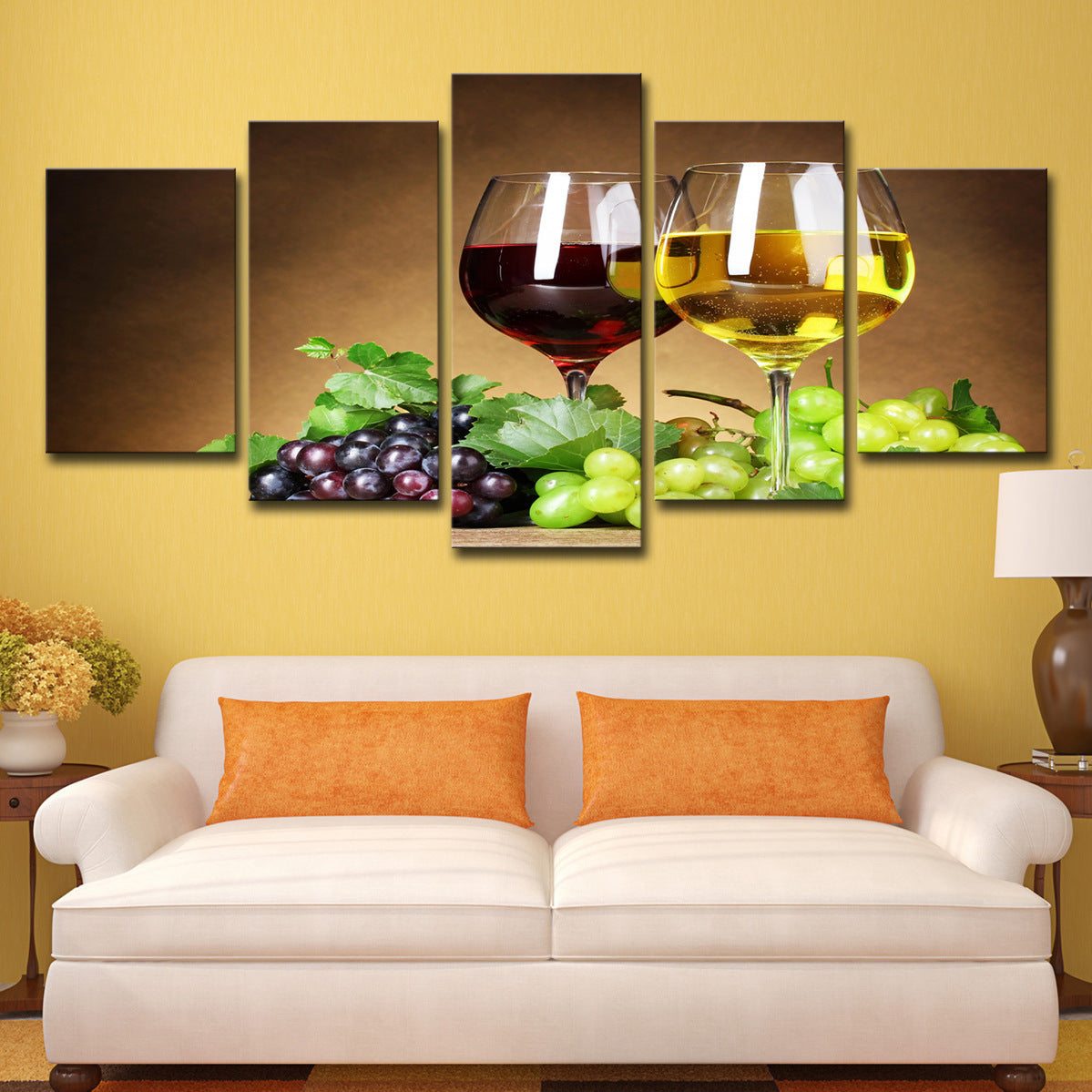 Wine Paintings 5 Pieces