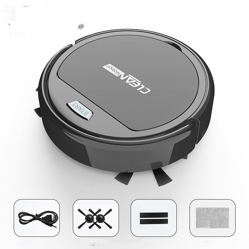Smart Home Automatic Vacuum Cleaner in black, designed for efficient home cleaning over 150 square meters.
