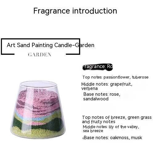 Sand-painted Candle Romantic Healing Handmade Diy Aromatherapy Soybean