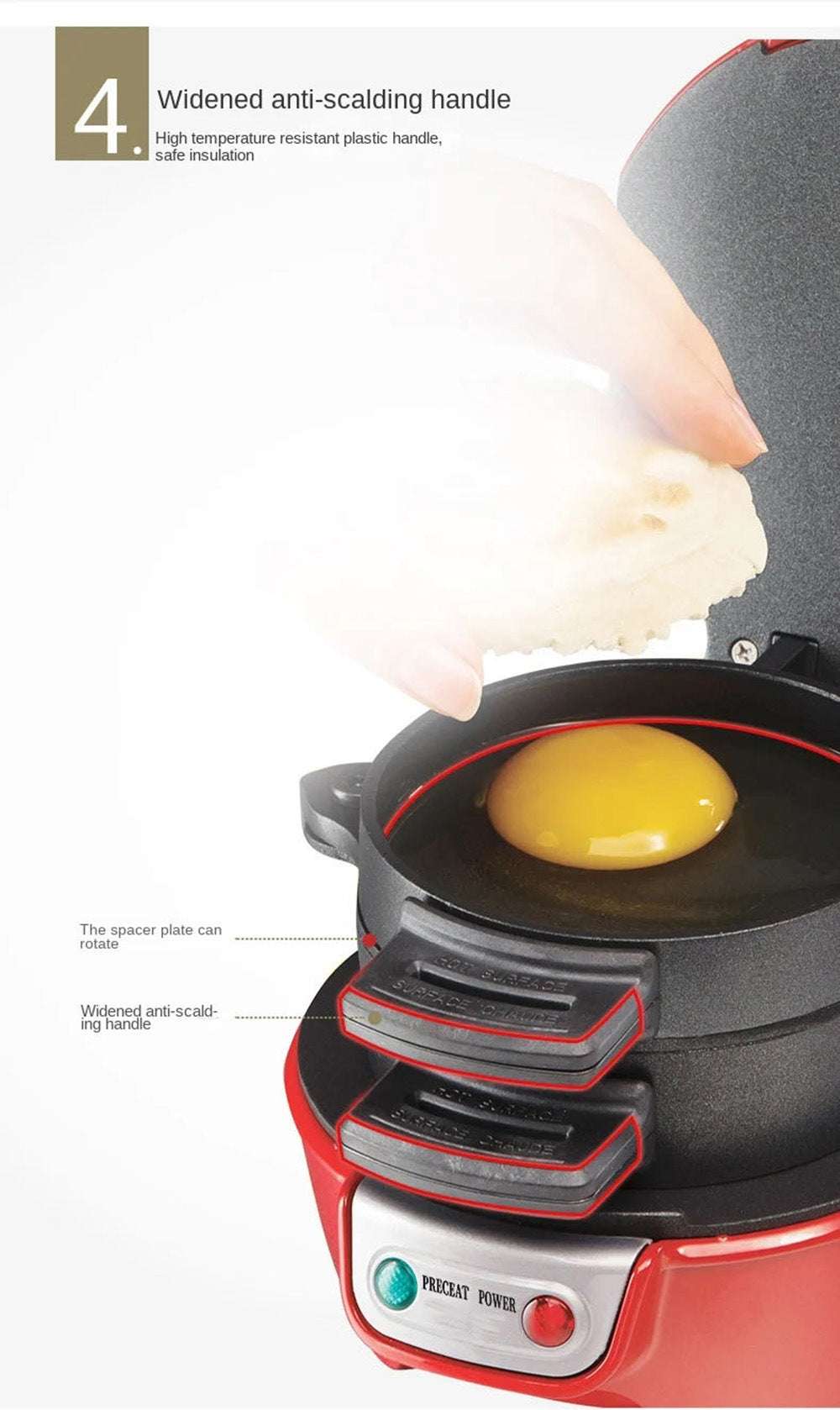 110V Sandwich Machine Toaster