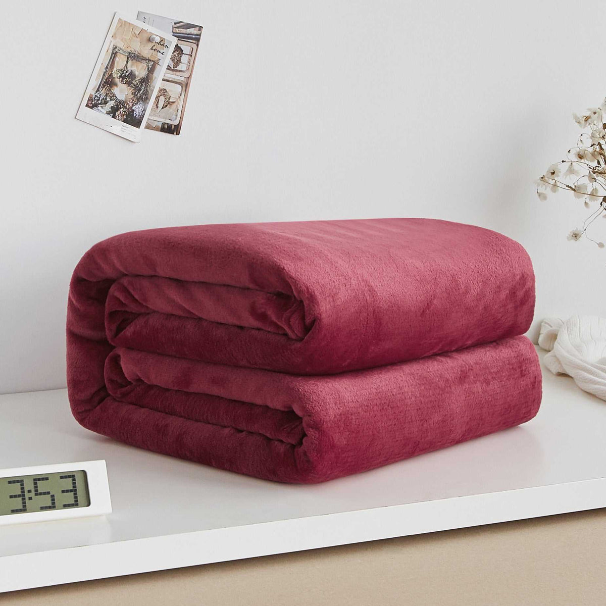 Flannel blanket coral