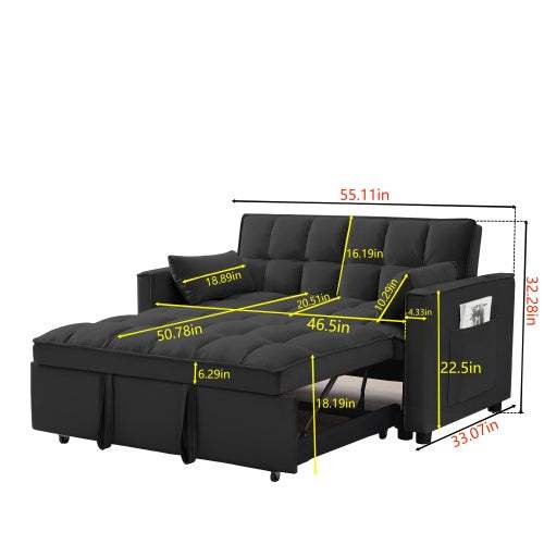 Modern Velvet Loveseat