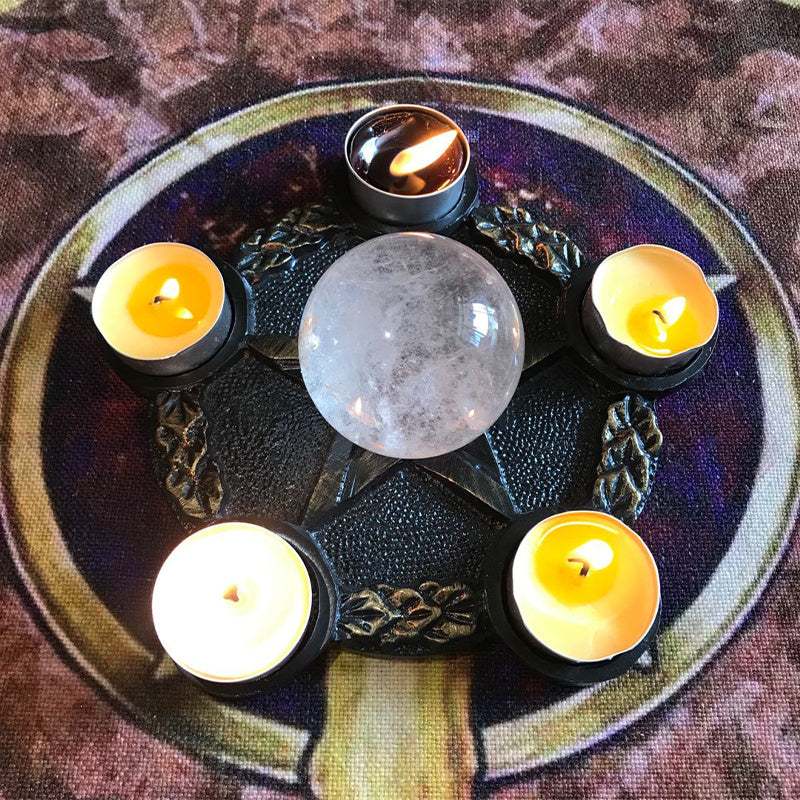 Pentagram Candle Holder Altar Ceremony