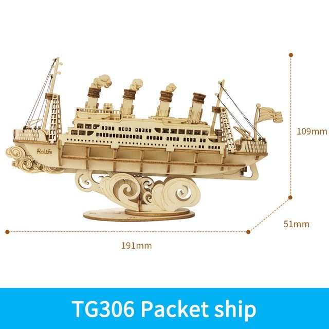 Wooden Puzzle Games Boat & Ship Model