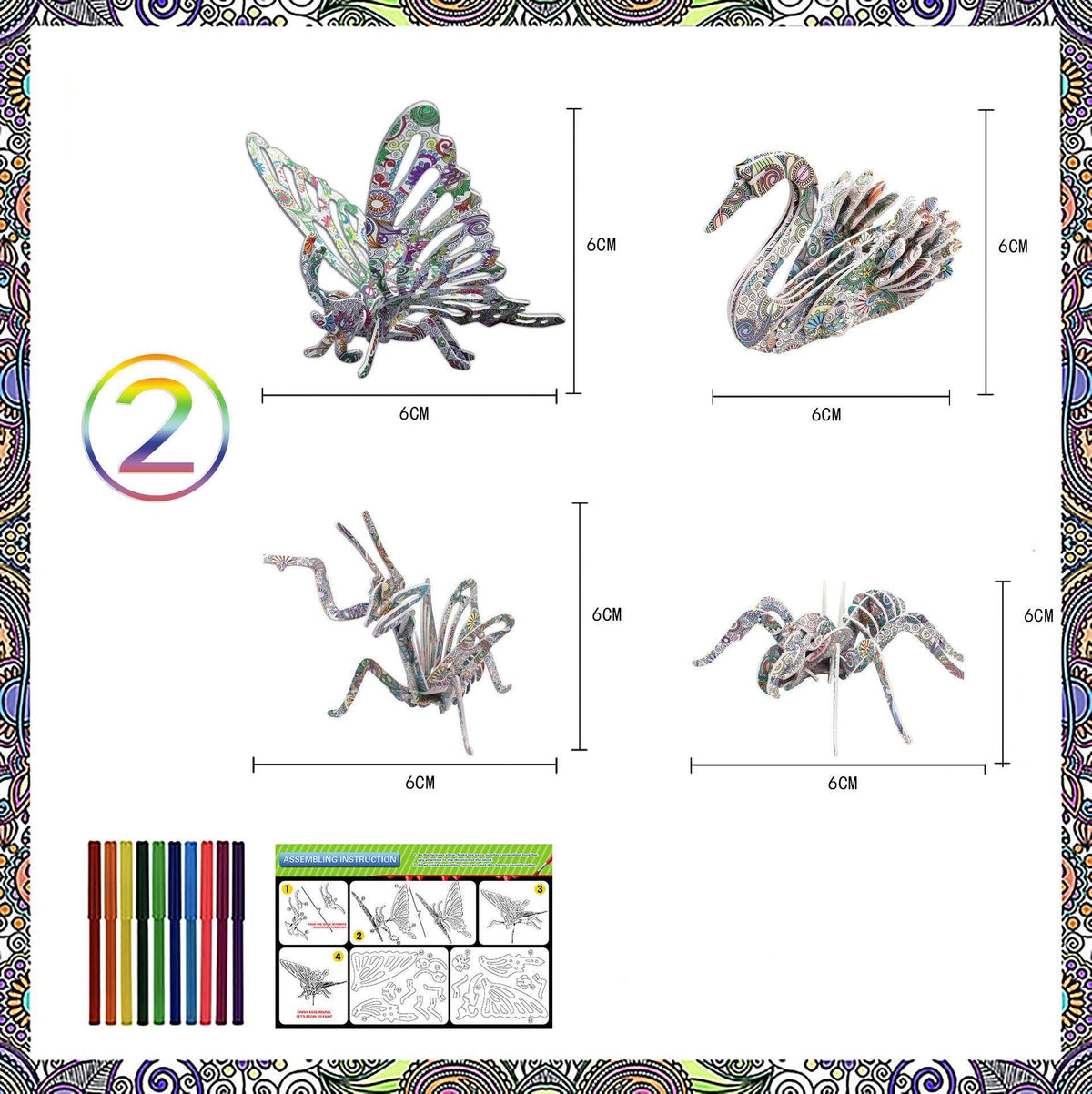 3D puzzle dinosaurs