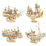 Wooden Puzzle Games Boat & Ship Model
