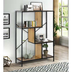 4-Tier Rustic Industrial Bookshelf Display