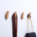4pcs Wooden Simple Japanese Style Wall Hooks