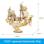 Wooden Puzzle Games Boat & Ship Model
