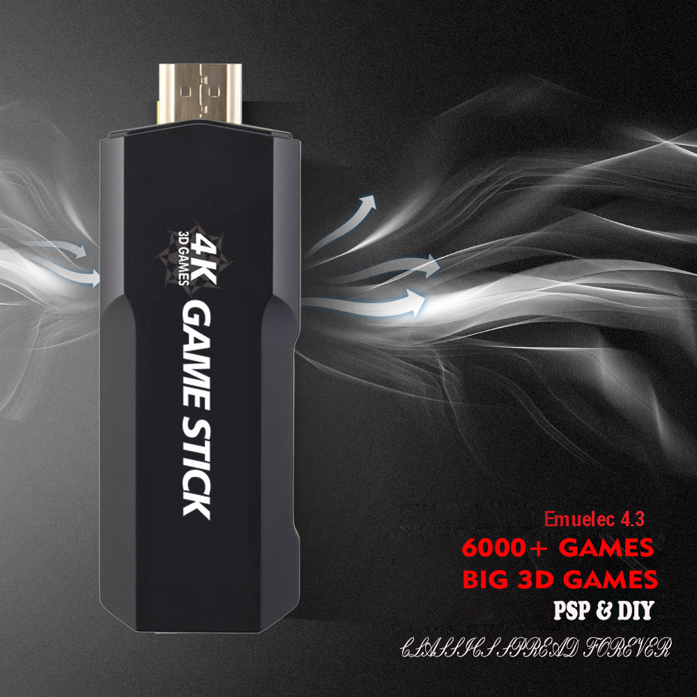 4K two-player gaming console with USB interface and wireless compatibility.