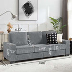 Corduroy Modern 3-Seater Sofa,
