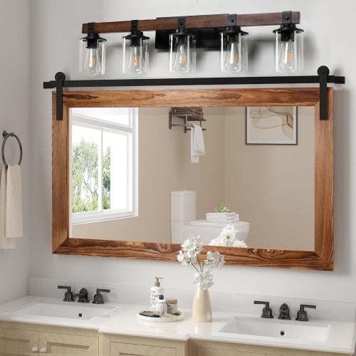5 Farmhouse Rustic Bathroom Lamps