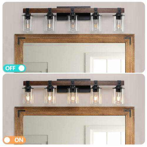 5 Farmhouse Rustic Bathroom Lamps