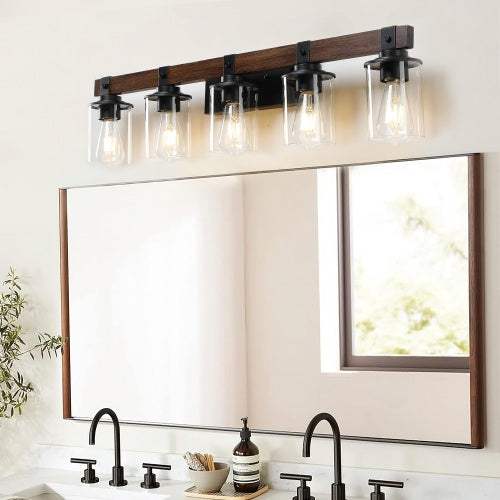 5 Farmhouse Rustic Bathroom Lamps