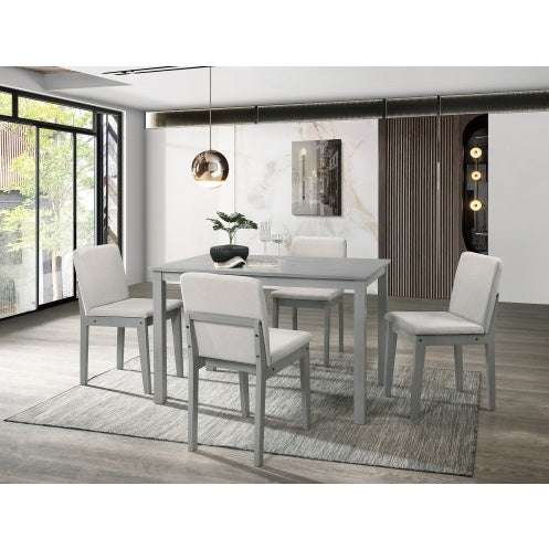 Grey Finish 5pc Dining Room Set