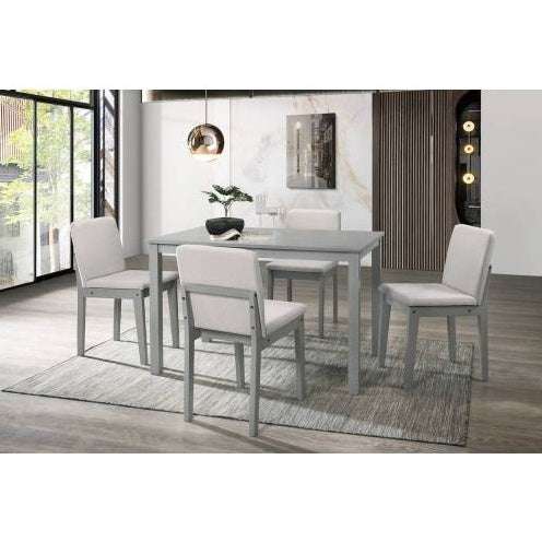 Grey Finish 5pc Dining Room Set