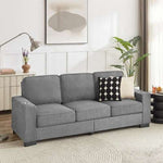Corduroy Modern 3-Seater Sofa,