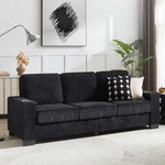 Corduroy Modern 3-Seater Sofa,