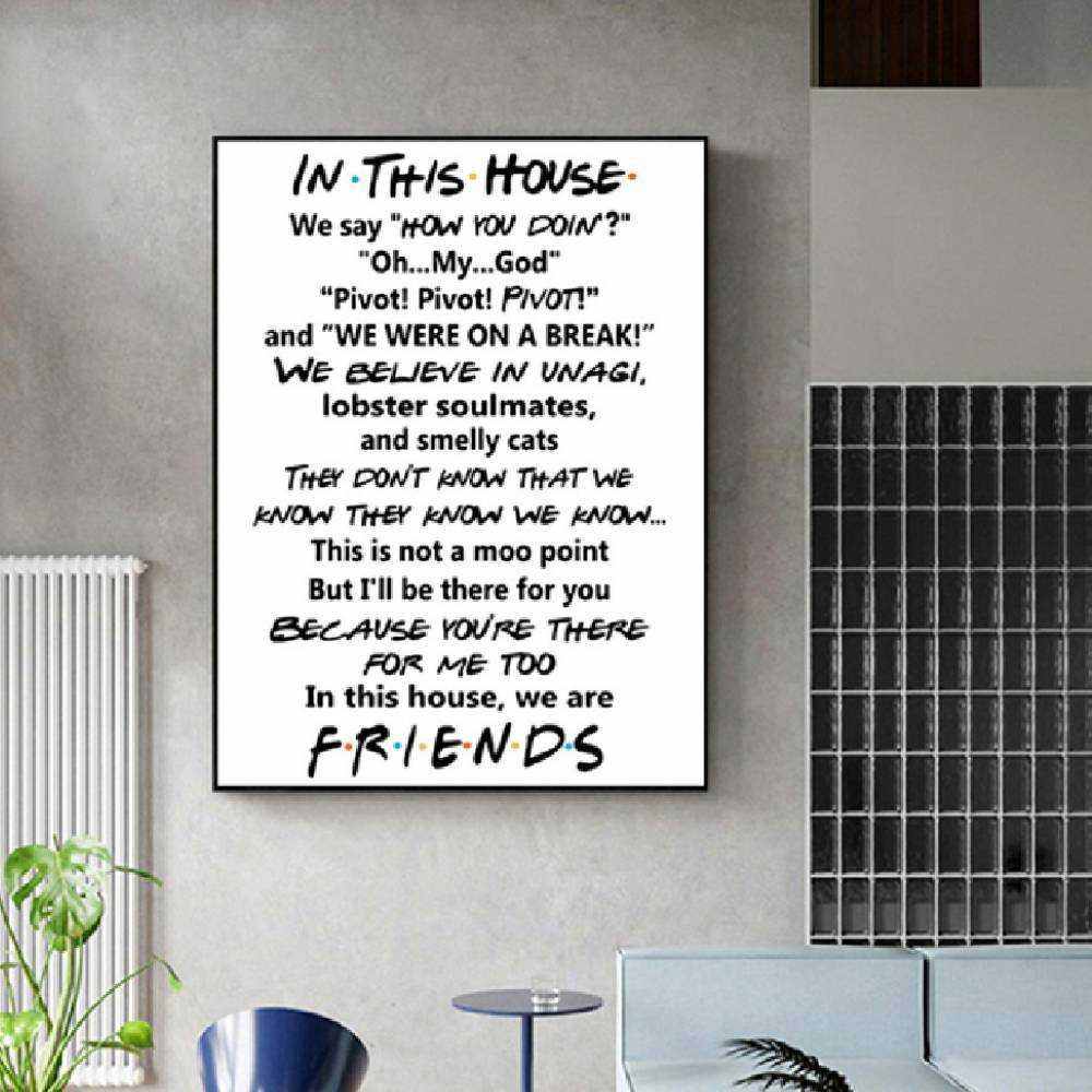 Funny quotes painting on frameless oil canvas, featuring humorous text design for home decor.